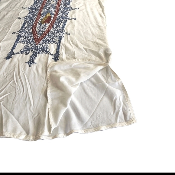 Johnny Was Biya Women's Cossima Embroidered Ivory Bohemian Tunic Blouse  Medium - Picture 11 of 16